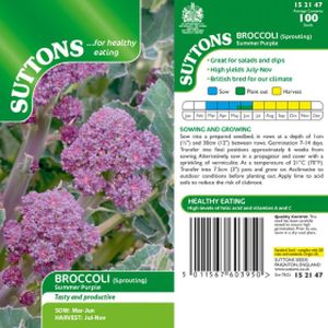Suttons Broccoli (sprouting)-Summer Purple